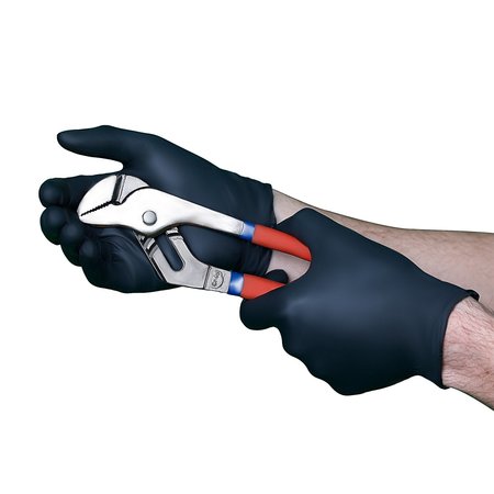 Vguard A16A3, Exam Glove, 4.5 mil Palm, Nitrile, Powder-Free, Small, 1000 PK, Black A16A31